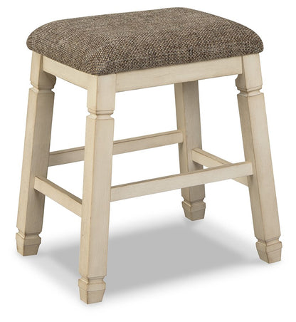 Bolanburg - Beige - Taburete tapizado (Juego de 2)
