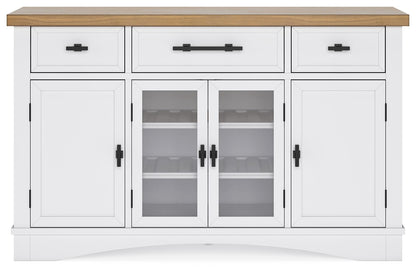 Ashbryn - White / Natural - Dining Room Server