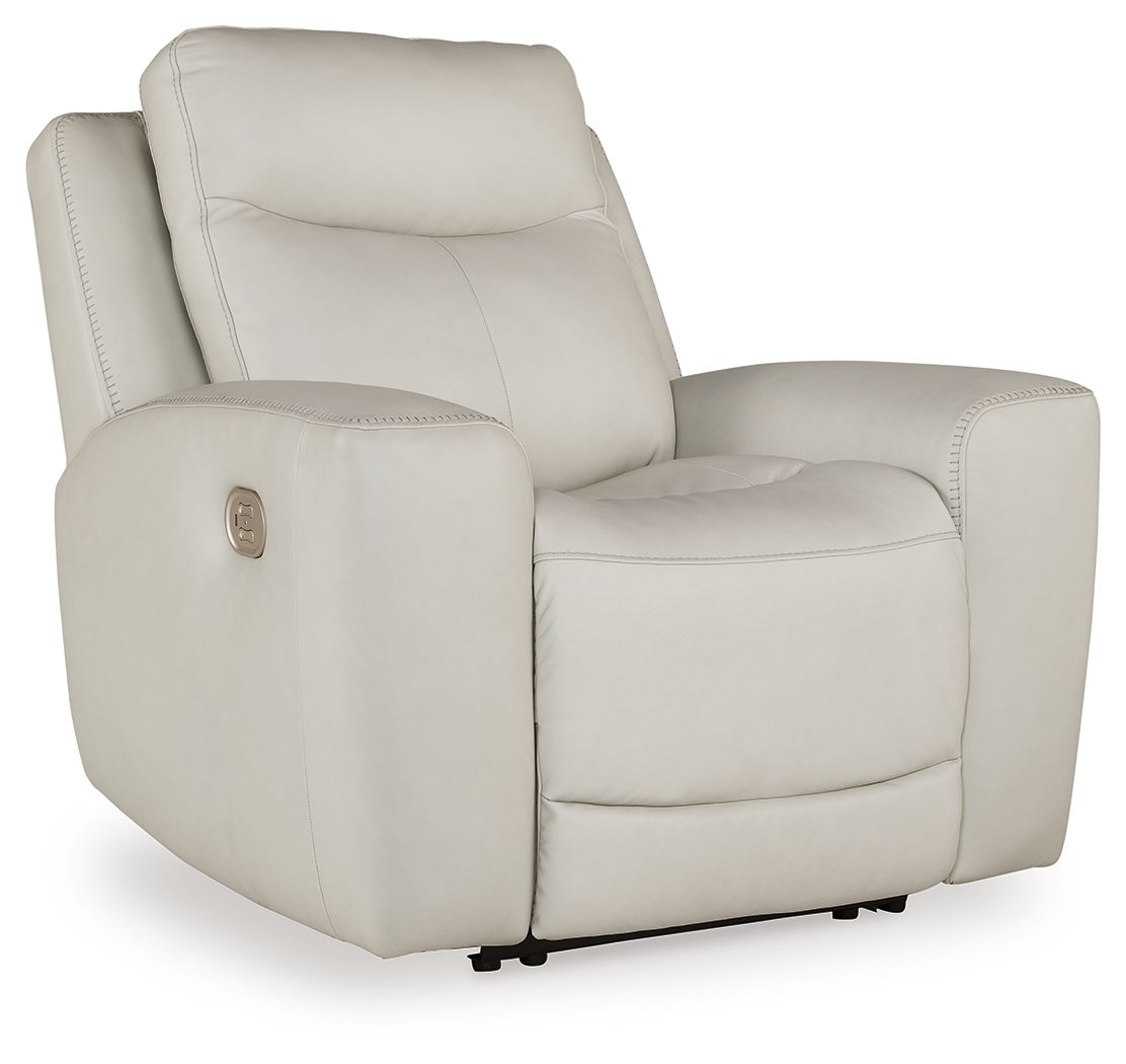 Mindanao - Coco - 3 piezas. - Sofá reclinable eléctrico, sofá de dos plazas reclinable eléctrico con consola, sillón reclinable eléctrico