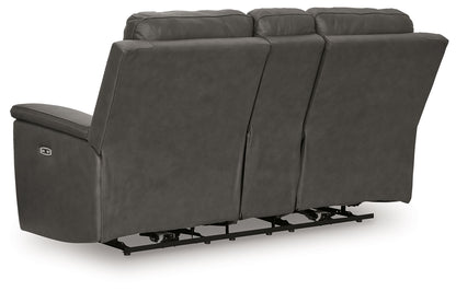 Bleckley - Power Reclining Loveseat With Console / Adjustable Headrest
