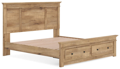Makidern - Panel Storage Bed With Storage Footboard