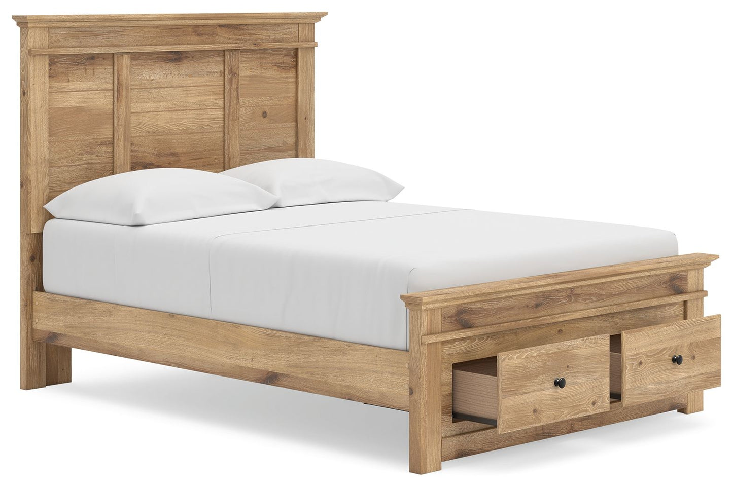 Makidern - Panel Storage Bed With Storage Footboard
