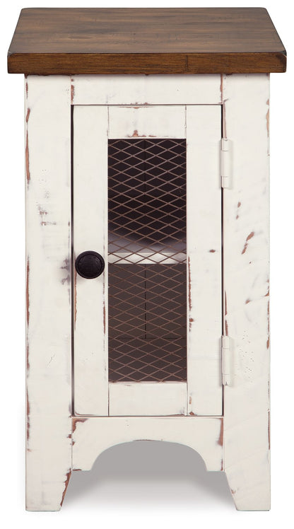 Wystfield - Chair Side End Table - White / Brown