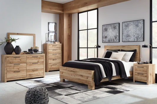 Hyanna - Cómoda, espejo, cama con paneles