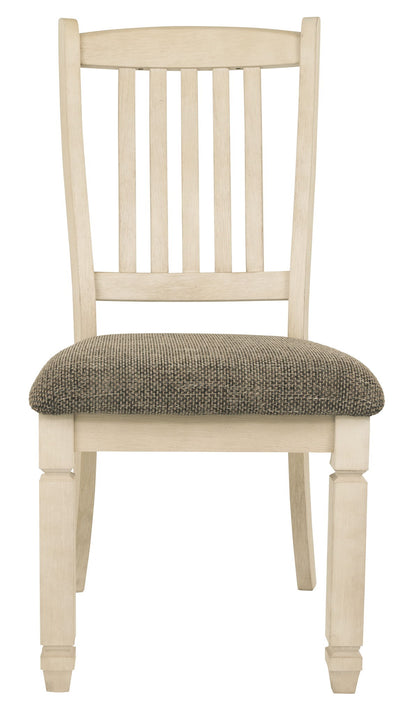 Bolanburg - Marrón / Beige - Silla auxiliar de comedor Uph (juego de 2) - Respaldo inclinado