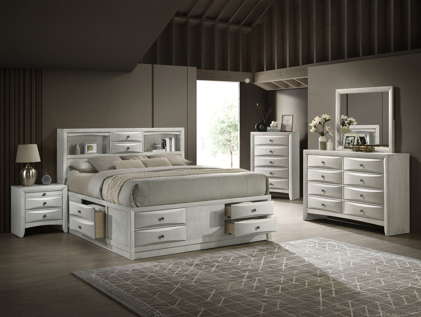 Emily - Dresser 8 Drawers - White