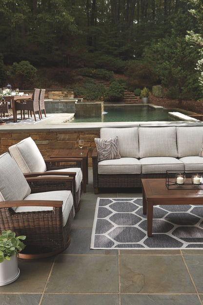 Paradise Trail - Sofa with Cushion - Medium Brown