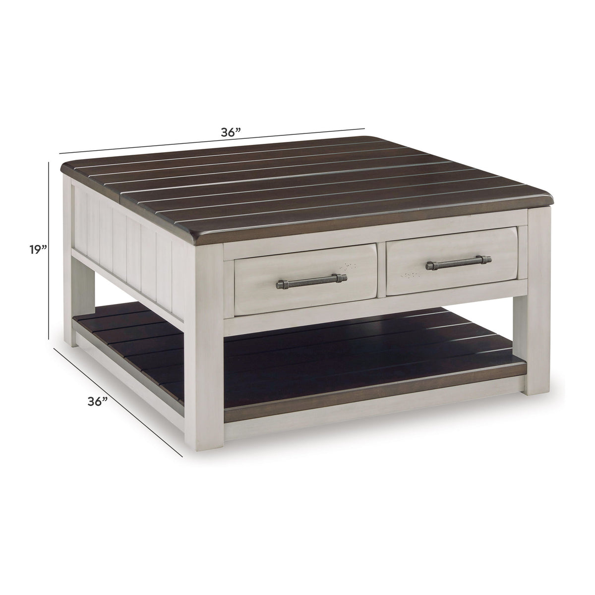 Darborn - Gris / Marrón - Mesa de centro elevable