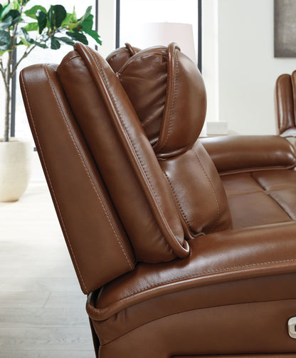 Healy Pier - Power Reclining Sofa / Adj Headrest - Chocolate