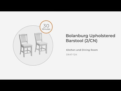 Bolanburg - Beige - Taburete de bar tapizado (juego de 2)