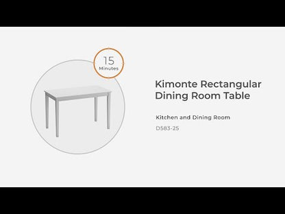 Kimonte - Marrón Oscuro - Mesa de Comedor Rectangular