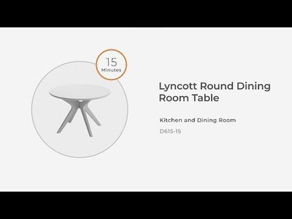 Lyncott - Marrón - Mesa de comedor redonda