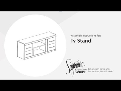 Derekson - Multi Gray - Soporte para TV LG con opción de chimenea
