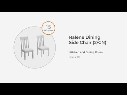 Ralene - Marrón medio - Silla auxiliar de comedor Uph (juego de 2)