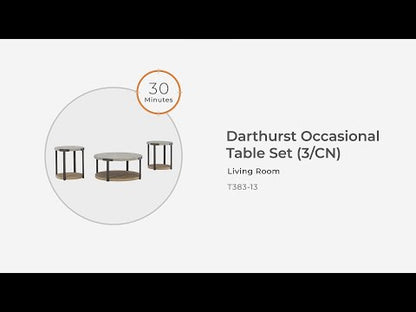 Darthurst - Marrón claro - Juego de mesa auxiliar (juego de 3)