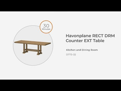 Havonplane - Marrón - Mesa extensible rectangular para mostrador de comedor
