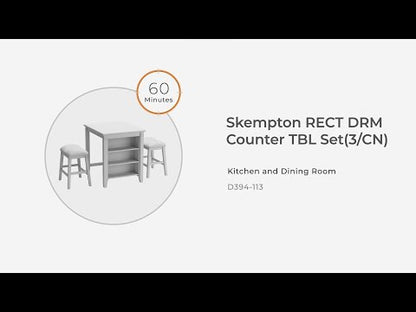 Skempton - Blanco - Rect Drm Counter Tbl Set (Juego de 3)