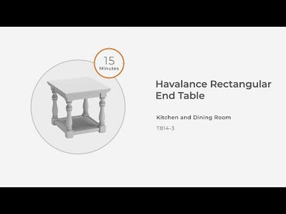 Havalance - Gris / Blanco - Mesa auxiliar rectangular