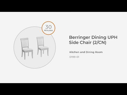 Berringer - Marrón rústico - Silla auxiliar de comedor Uph (juego de 2)