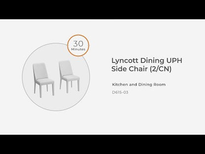 Lyncott - Azul / Marrón - Silla auxiliar de comedor Uph (juego de 2)
