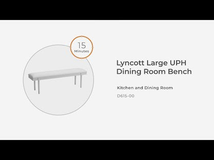 Lyncott - Gris / Marrón - Banco de comedor tapizado grande