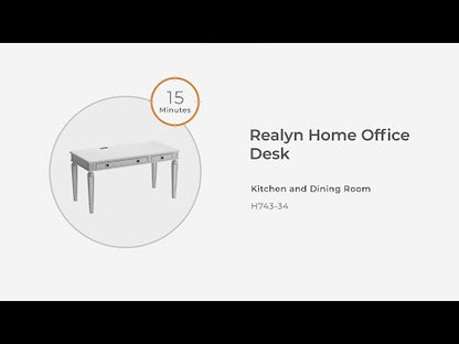 Realyn - Marrón claro - Escritorio de oficina en casa