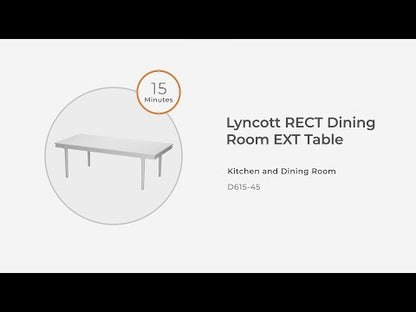 Lyncott - Marrón - Mesa extensible rectangular para comedor