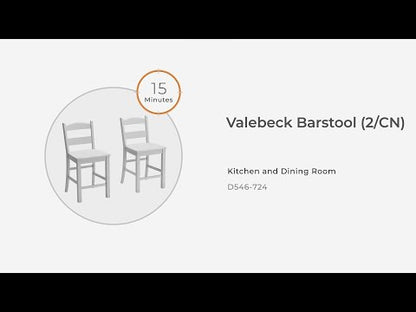 Valebeck - Negro / Marrón - Taburete de bar (juego de 2)