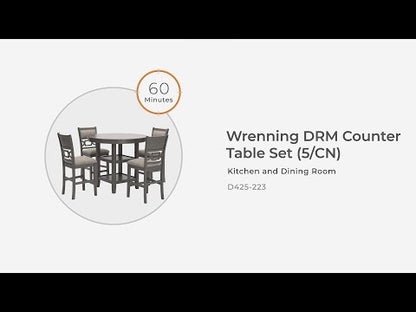 Wrenning - Gris - Juego de mesa de mostrador Drm (juego de 5)