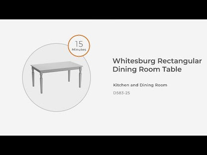 Whitesburg - Marrón / Blanco Cottage - Mesa de comedor rectangular